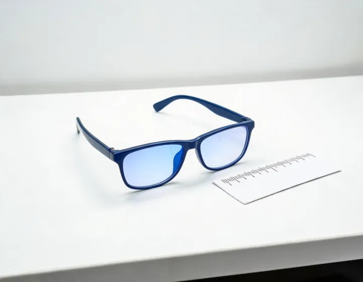 Blue light computer glasses inquiry reference layout